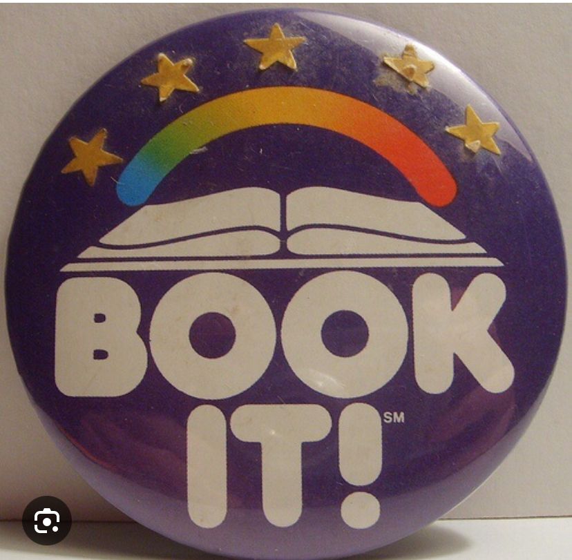 Book it button with star stickers 