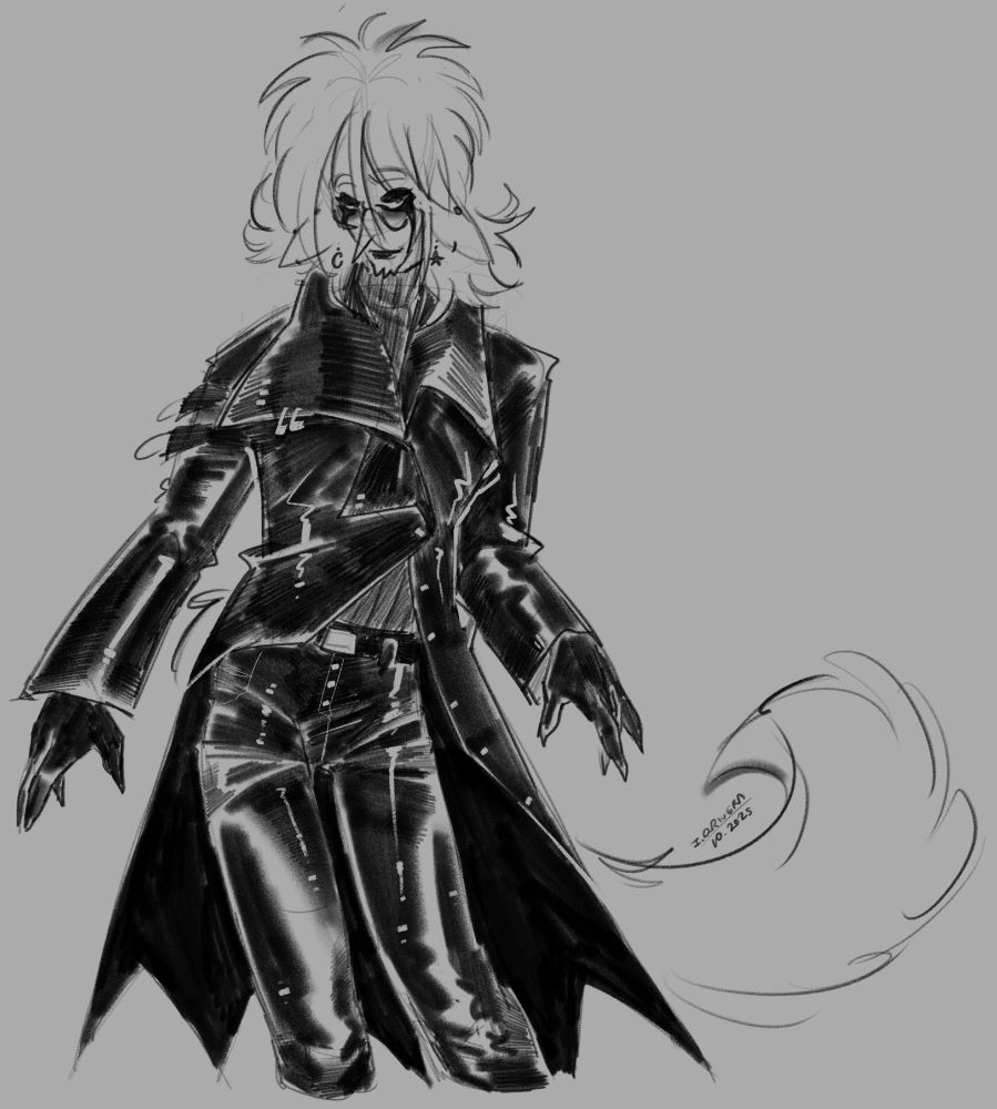 Mikolai wearing the goth fit, this is the most confident he's looked in a long time. 