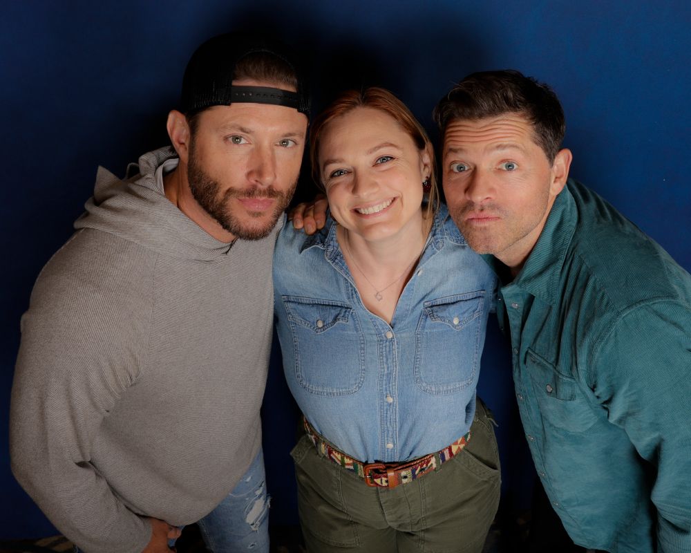 Selfie style photo with Jensen, Sadie, Misha