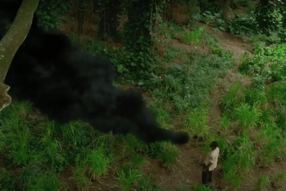 The black smoke monster and Mr. Eko, on Lost