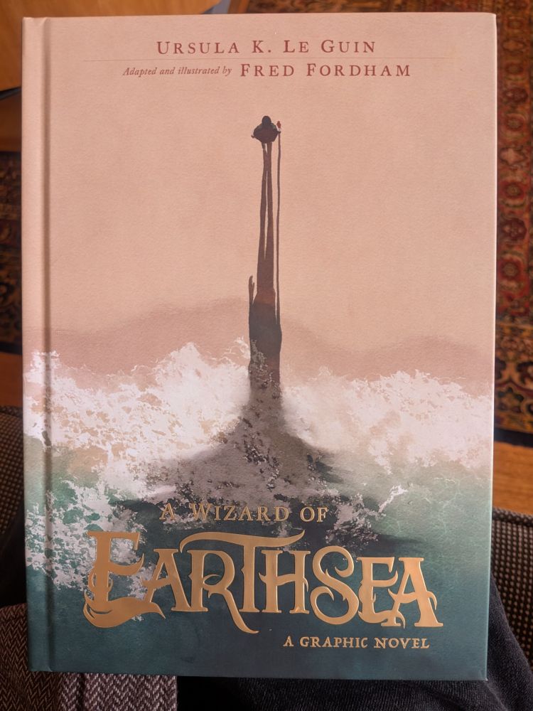 The cover of A Wizard of Earthsea, graphic novel by Ursula K. Le Guin and Fred Fordham