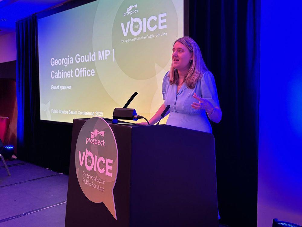Georgia Gould MP speaking at Prospect Public Service Sector Conference