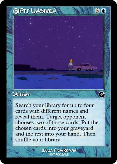 Gifts Ungiven but it's Homer sitting on his car looking at the night sky