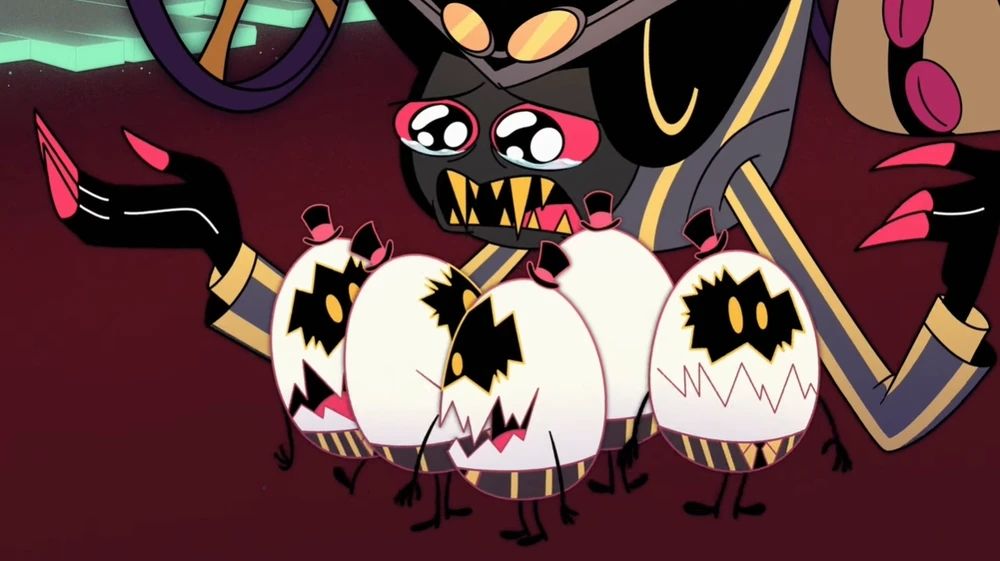 Sir Pentious has 5 Eggbois, representing his guilt over the 5 women who were murdered