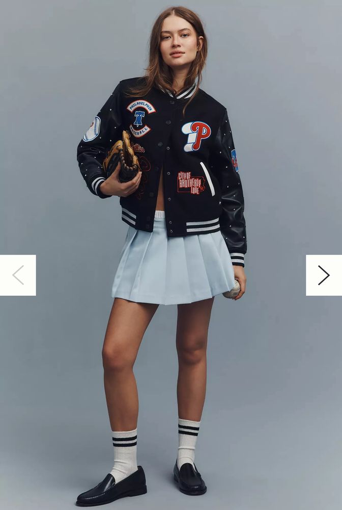 philadelphia phillies varsity jacket from Anthropologie 