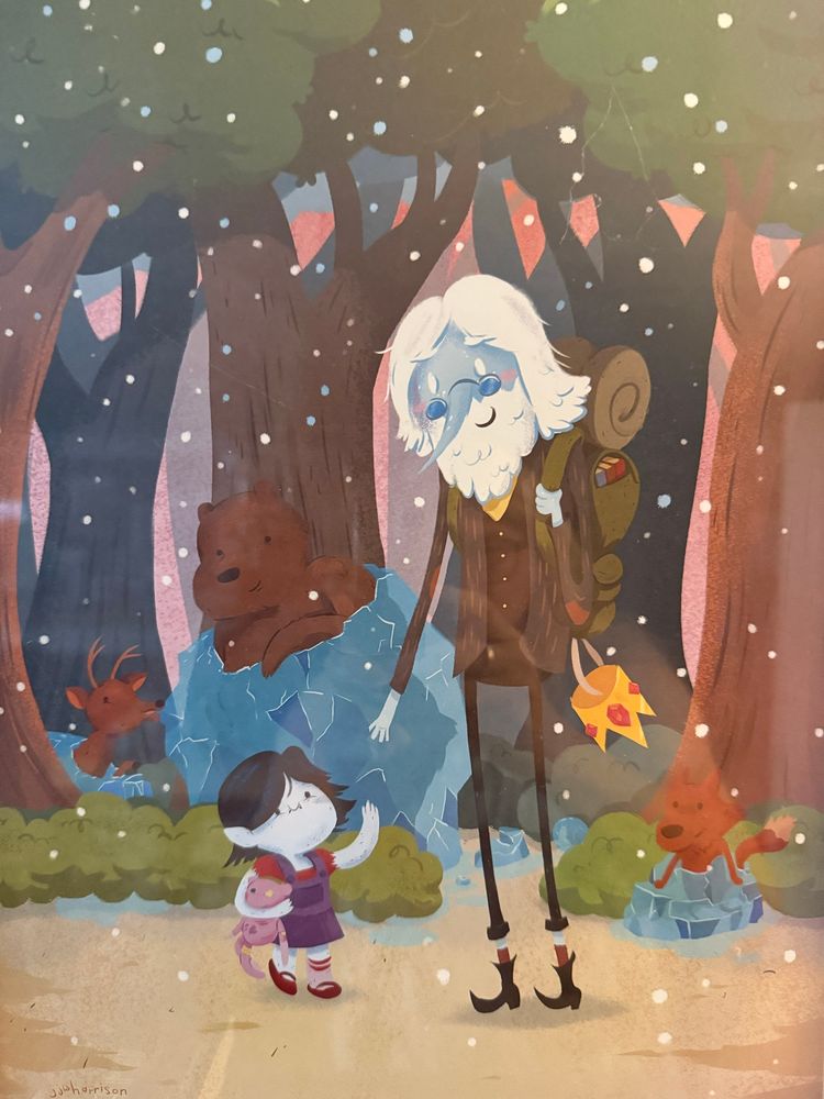 A print of young Marcy and young(er) Simon from Adventure Time