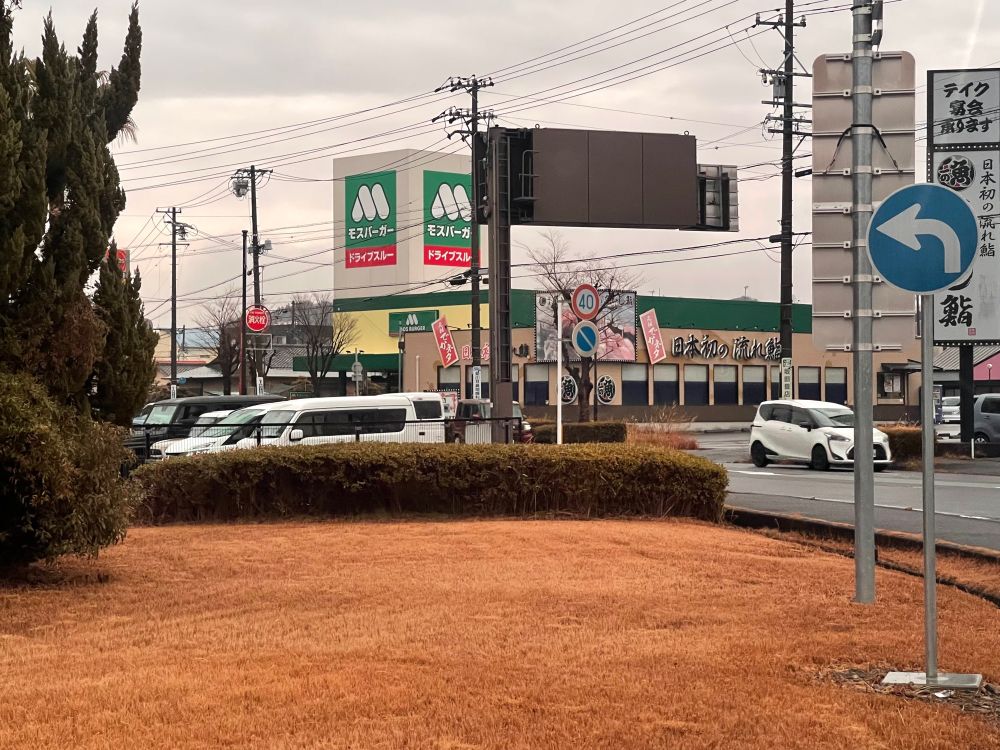 ヤマダ電機かってくらいデカいモスバーガーの写真です