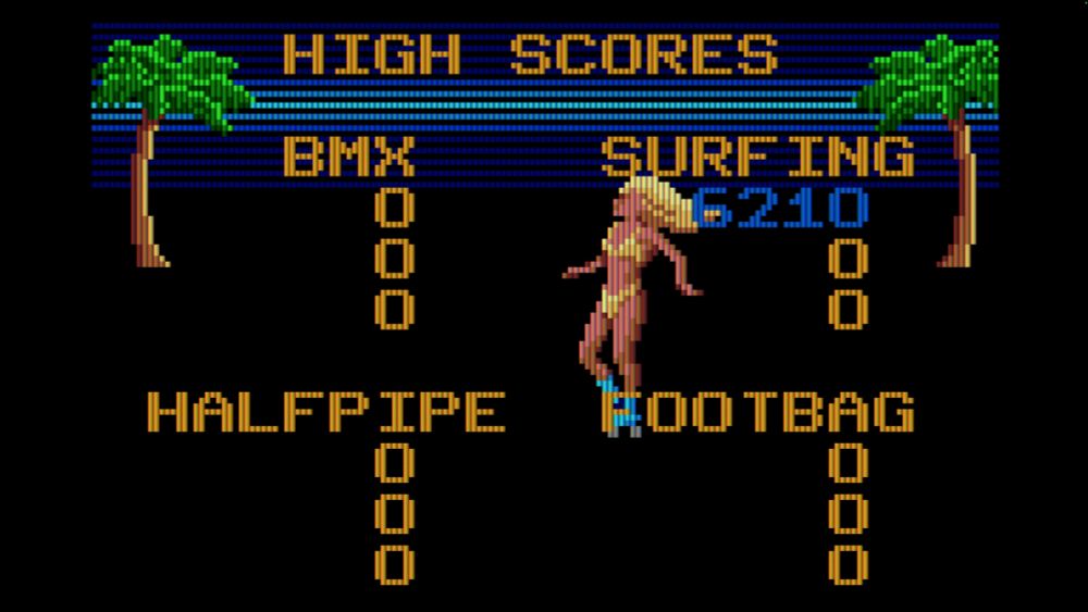 This is a screenshot of the High Scores on California Games on Atari Lynx. I got a high score of 6210. Not my highest but in the ballpark.