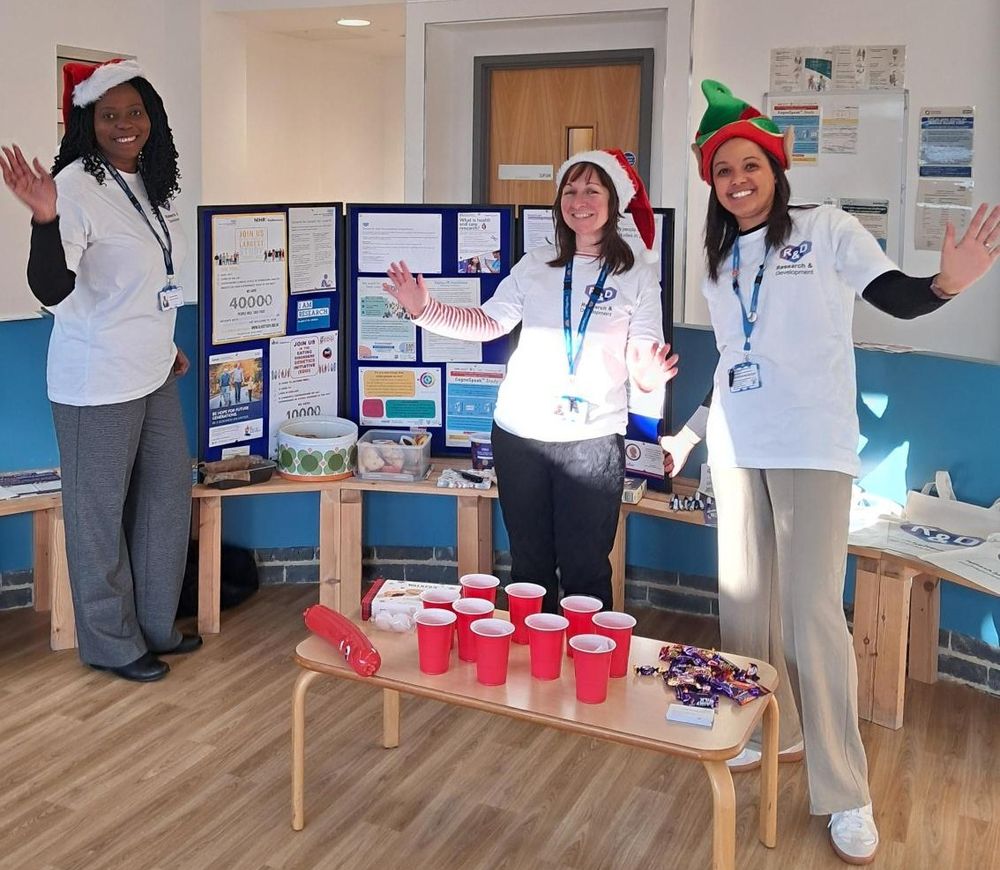 Abi Wilson, Lisa Hackney and Crystal-Bella Romain-Hooper from the R&D team at LYPFT