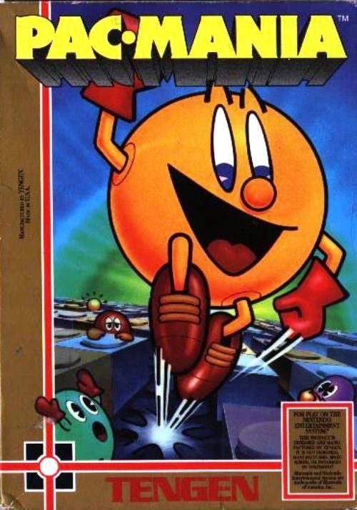 Boxart for the NES port of Pac-Mania (1990, Westwood Studios/Tengen)