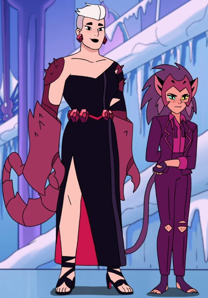 Princess Scorpia und Catra auf der Princess Prom (She-Ra S1E8)