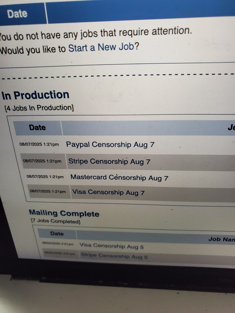 Letters sent with letterstream