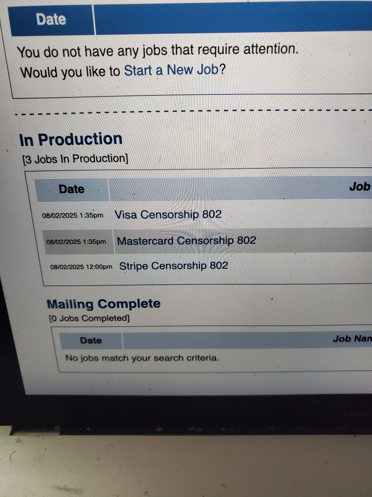 Used Letterstream to help send out 3 letters to Stripe, Visa, and Mastercard.