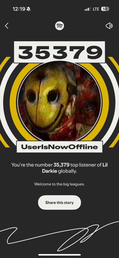 Kind of an achievement compared to all his listeners. - 