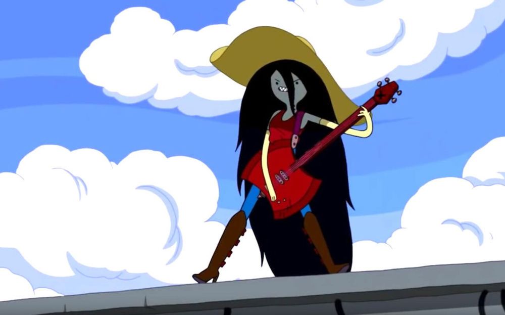 marceline von adventure time am gitarre rocken