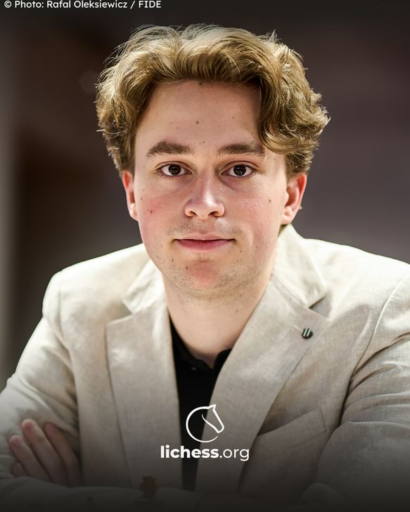 Photo of Vincent Keymer. Credits: Rafal Oleksiewicz / FIDE