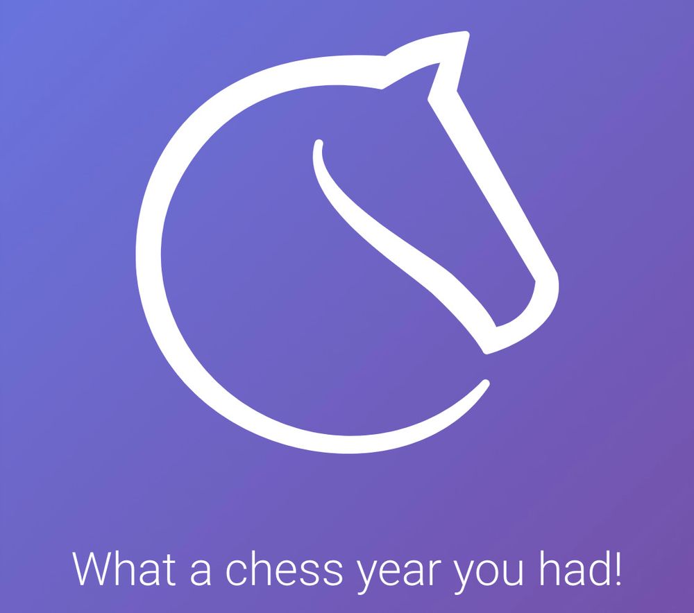 Lichess logo, with text: What a chess year you had!