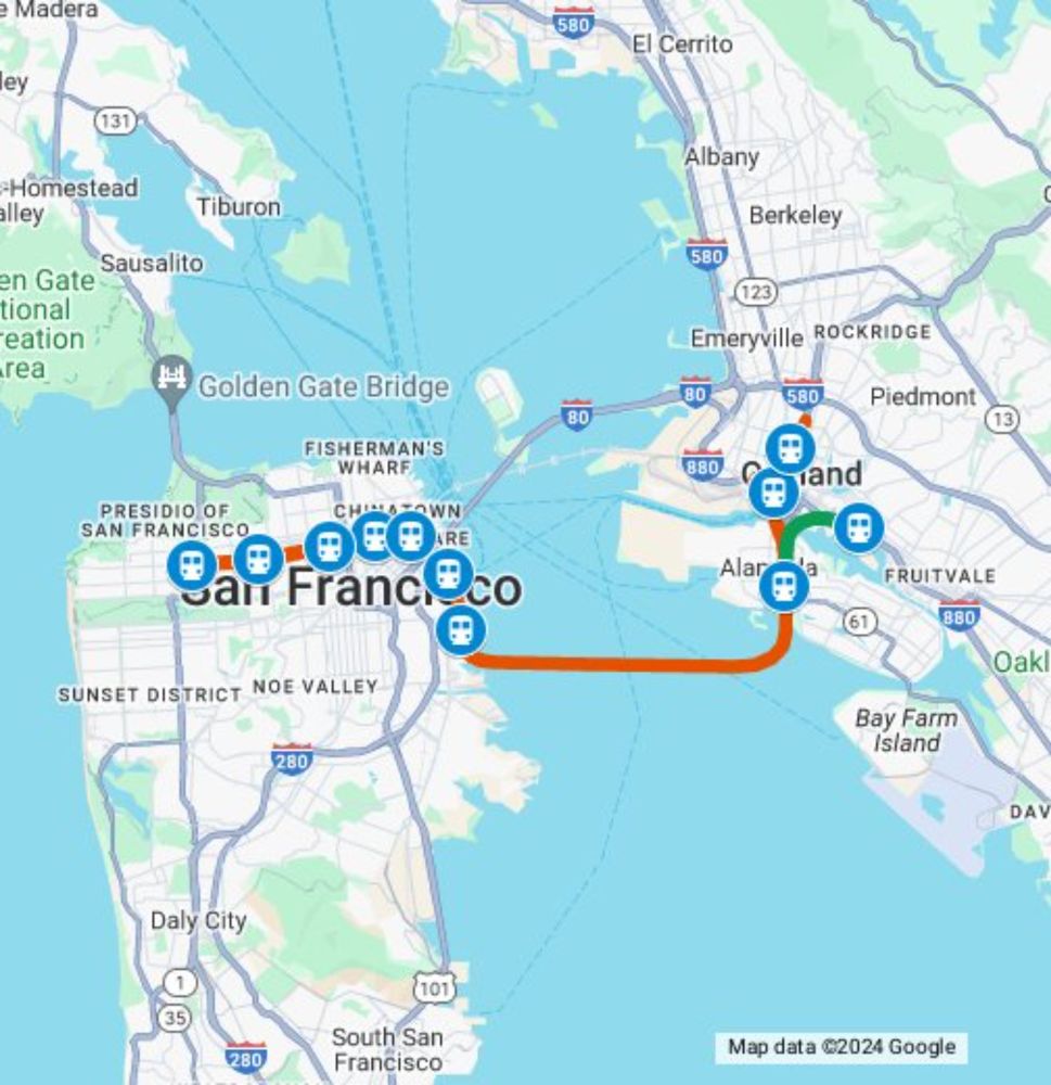 Alameda / Mission Bay / Geary BART - Google My Maps