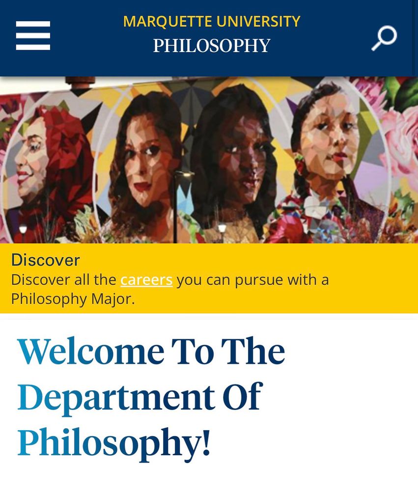 Home Page image from the philosophy department at Marquette University. 