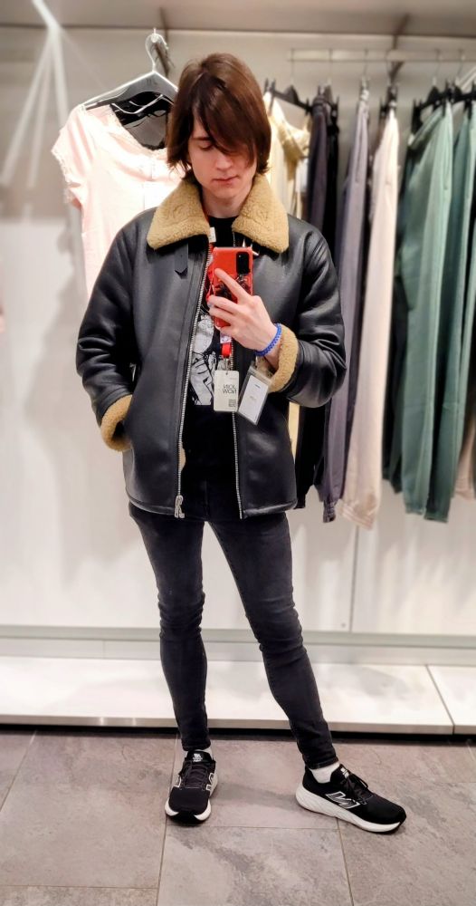 It's me! Still at work, taking this. Totally not rocking a leon kennedy look :]