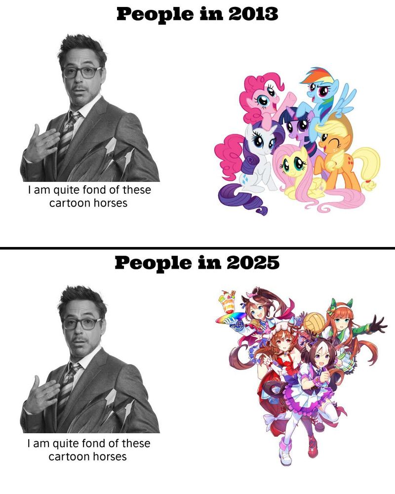 a man saying he’s quite fond of cartoon horses 
