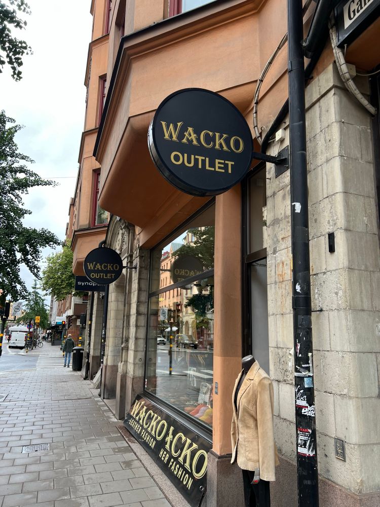 Shopfront for ‘Wacko Outlet’