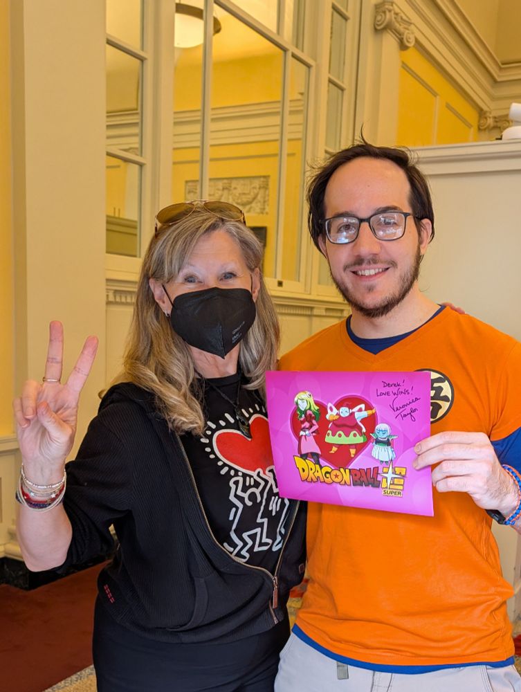 veronica taylor with derek padula at the grand rapids public library comic geek out 2025