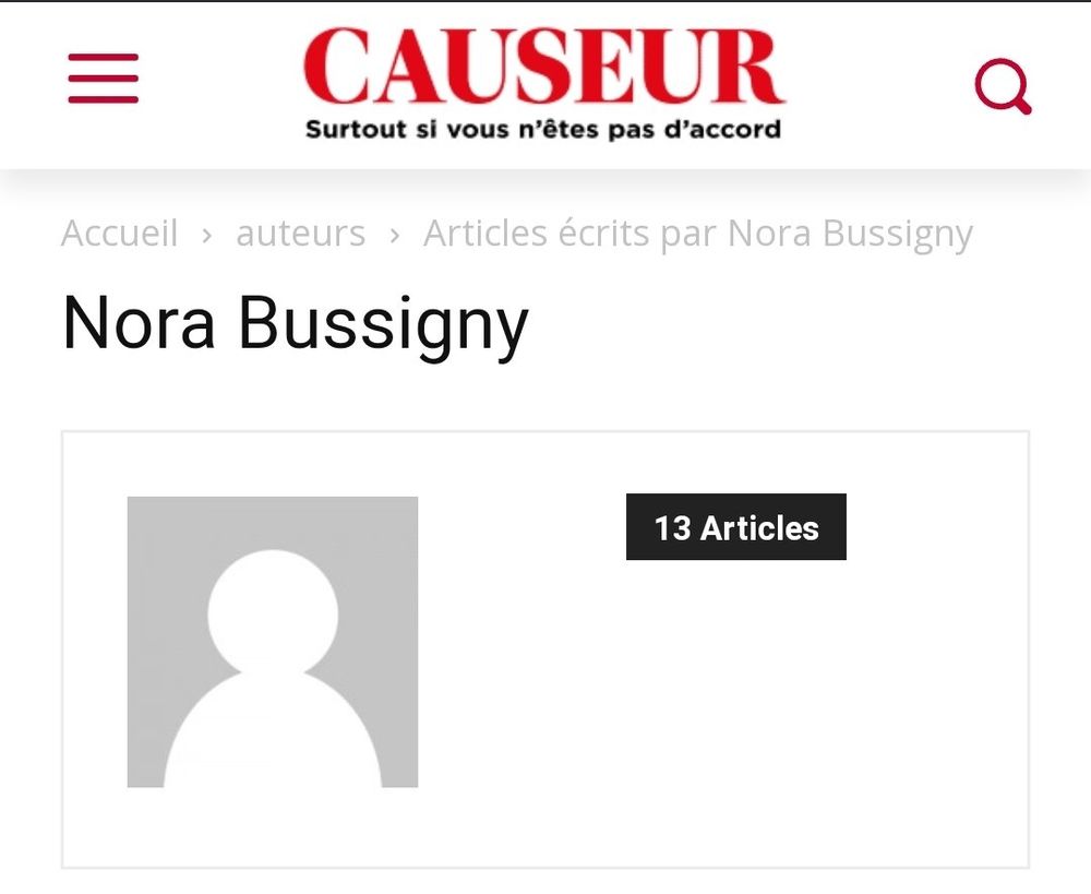 Nora Bussigny
13 Articles pour Causeur 