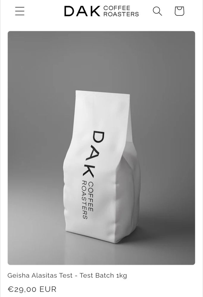 DAK Coffee Roasters
Geisha Alasitas Test - Test Batch 1kg
€29.00 EUR