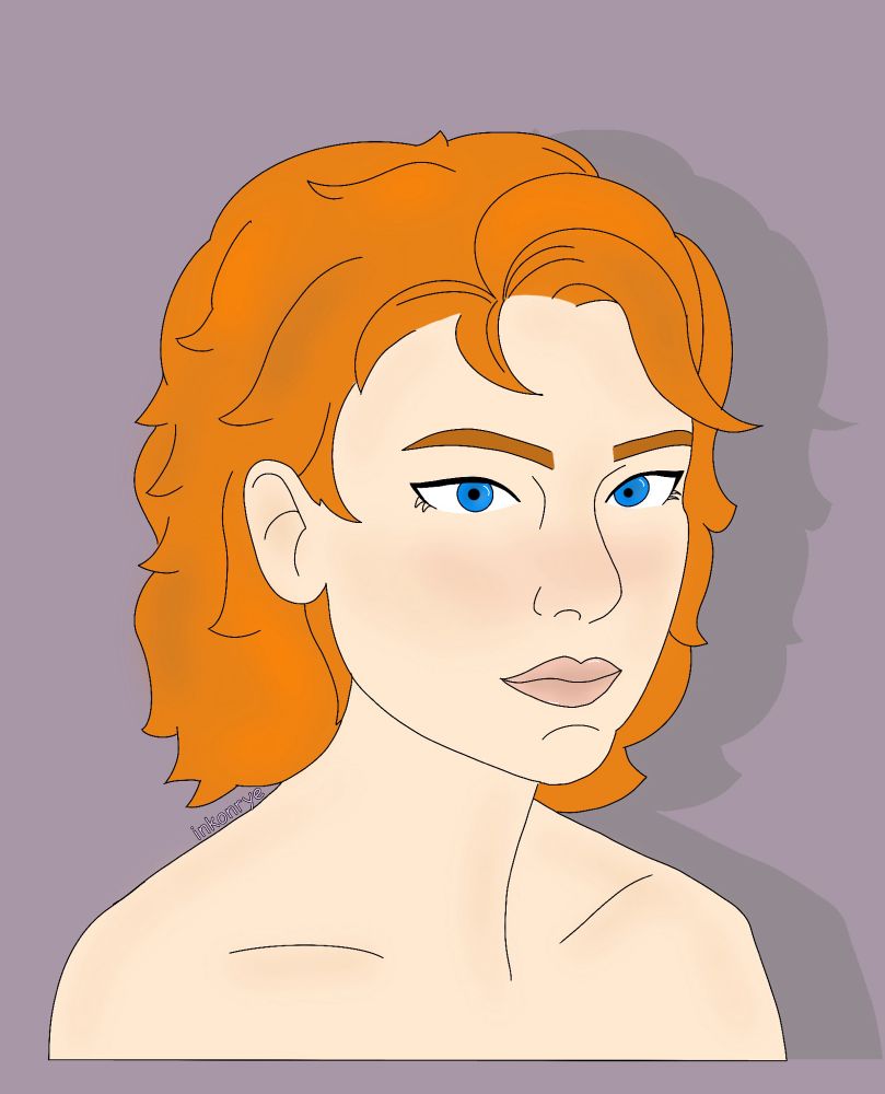 Cali, a redhead human (changeling) - artfight.net/~AntFan oc