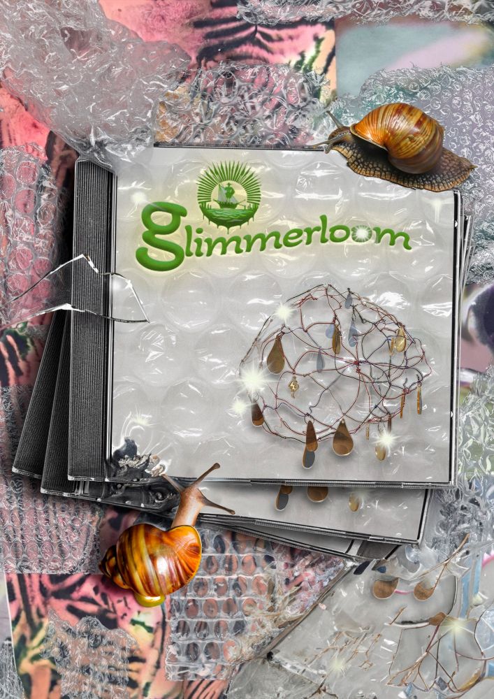 snails on a CD cases that reads "glimmerloom"
