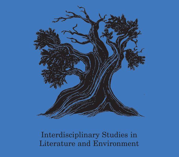 Logo for the journal ISLE: Interdisciplinary Studies in Literature and Environment, featuring a black line drawing of a wizened cypress-like tree against a neutral background. 