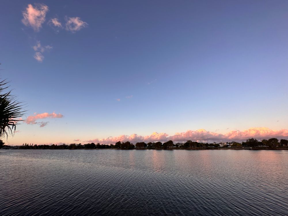Photo of sunset over a lake