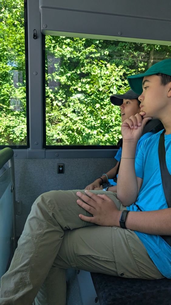 Kids riding bus