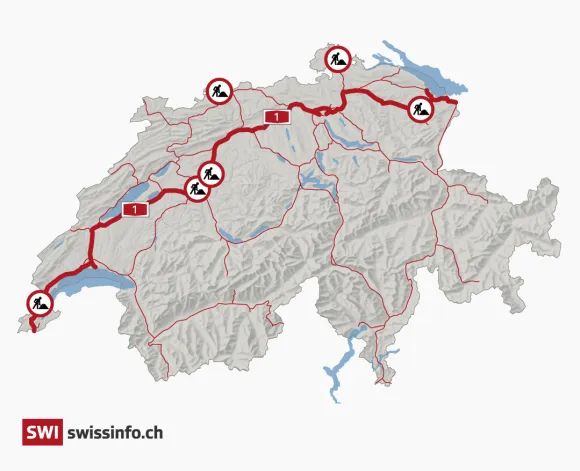 Swiss motorways, including now killed expansion plans