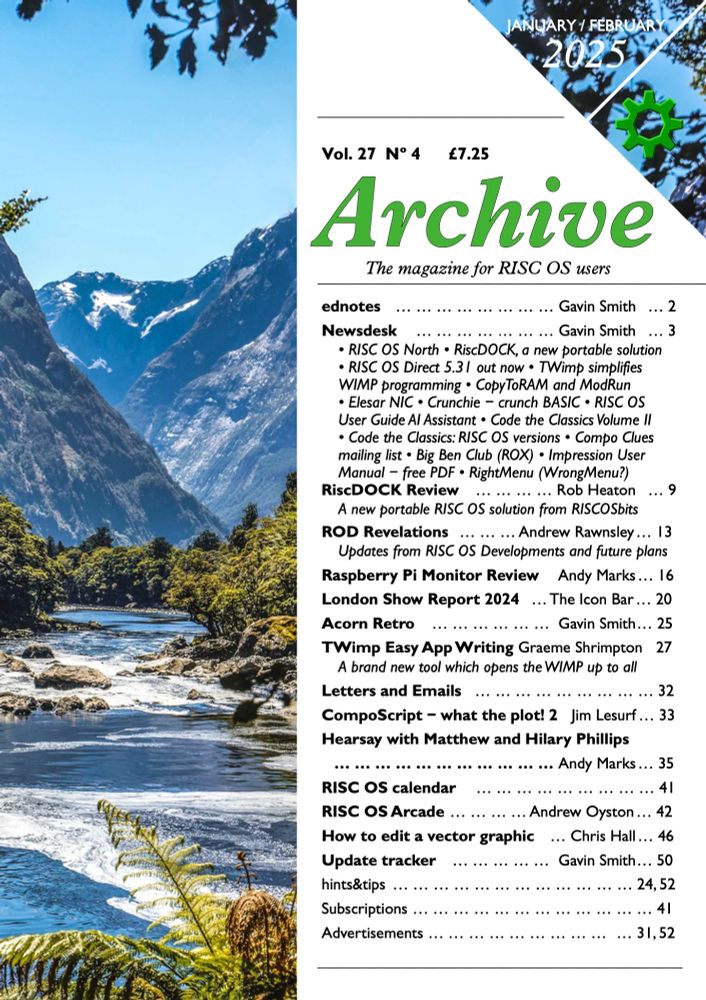 Cover of the latest issue of Archive, the magazine for RISC OS users.