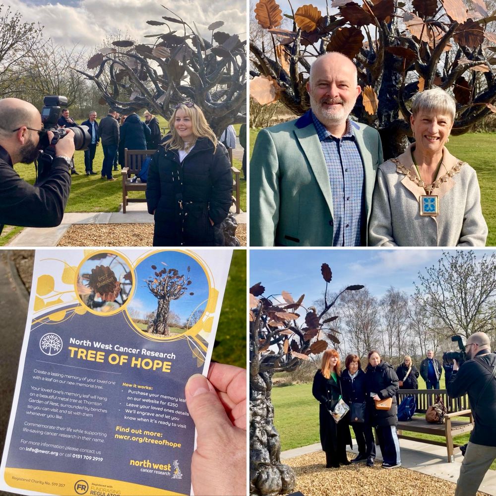 Thornton Garden of Rest memorial Tree of Hope with North West Cancer Research