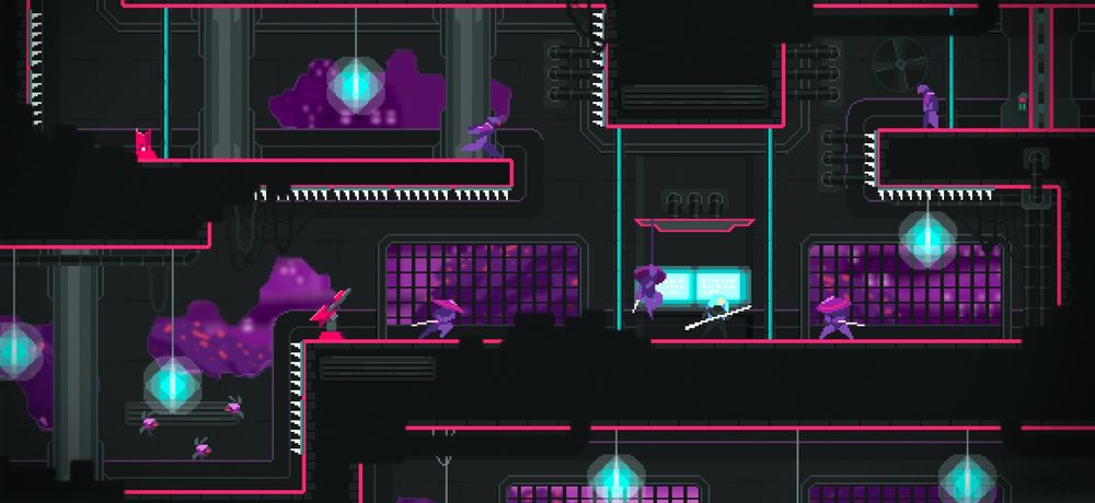 Metroidvania game interior of the temple