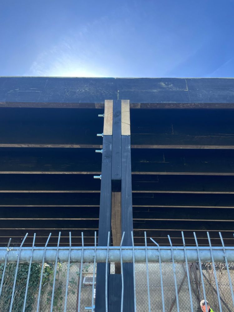 Fence and toilets