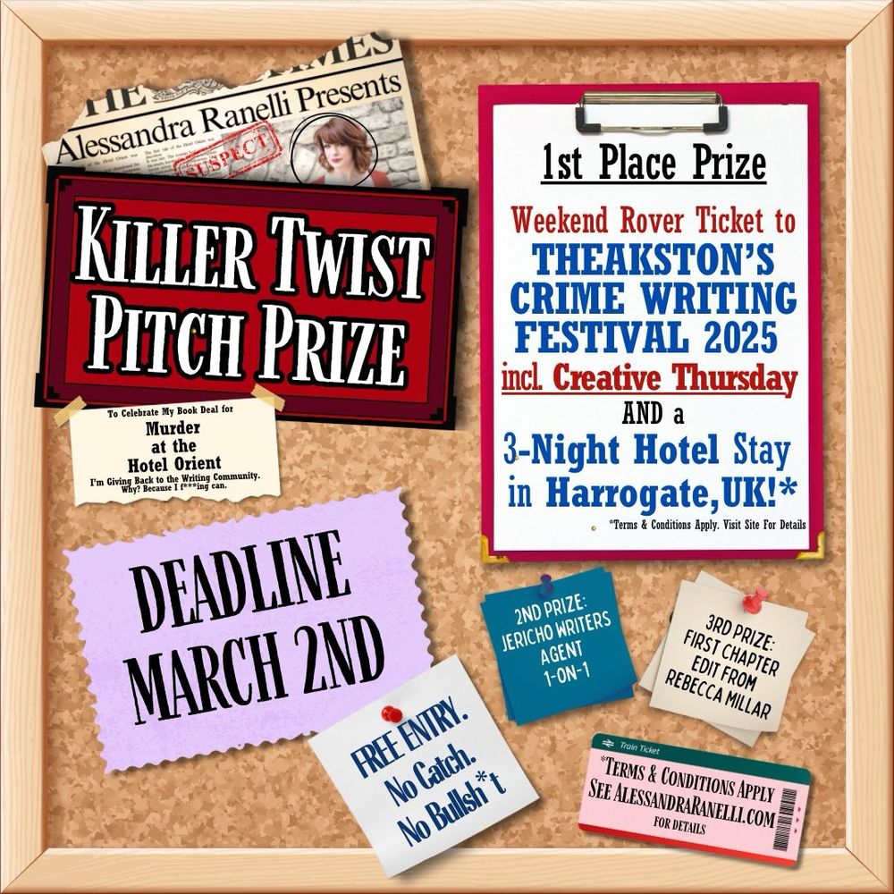 A pinboard with quotes from entries to Alessandra Ranelli’s killer twist pitch prize. 