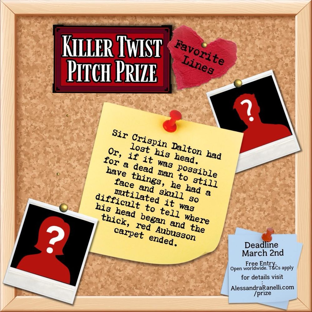 A pinboard with quotes from entries to Alessandra Ranelli’s killer twist pitch prize. 