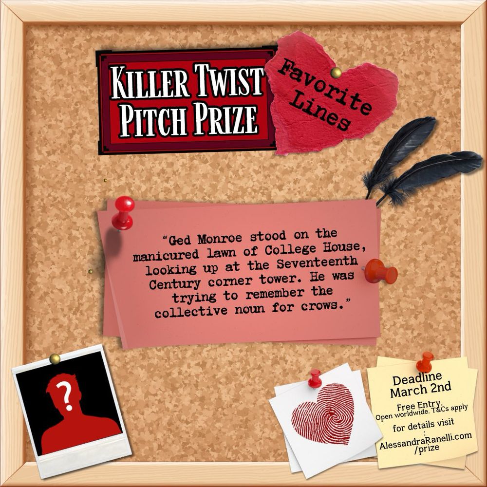 A pinboard with quotes from entries to Alessandra Ranelli’s killer twist pitch prize. 