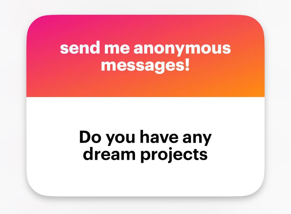 Do you have any dream projects