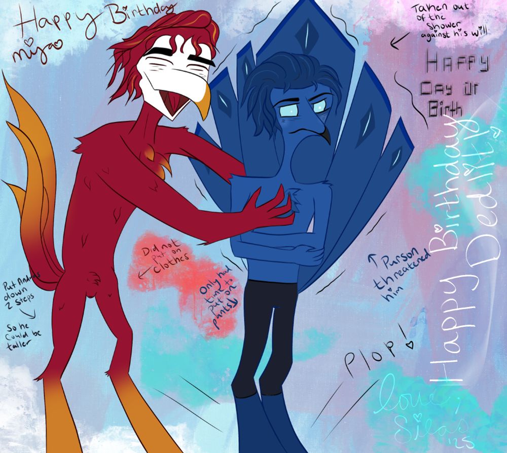 Andras and Purson saying happy birthday to dedlit