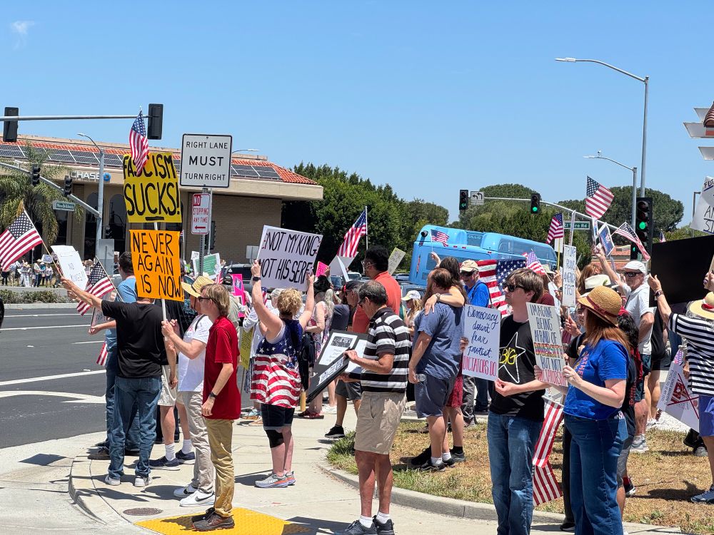 No Kings Day rally in Orange County CA