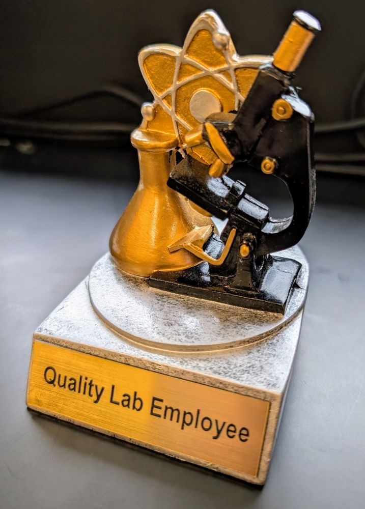 Quality Lab Employee trophy