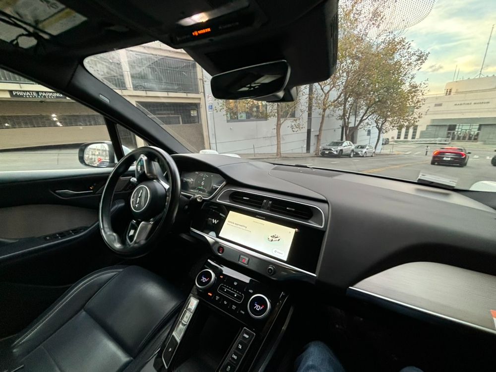 me on the passenger seat, NO ONE in the driver seat