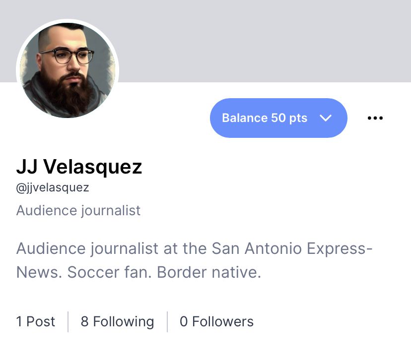 A screenshot of a Post profile