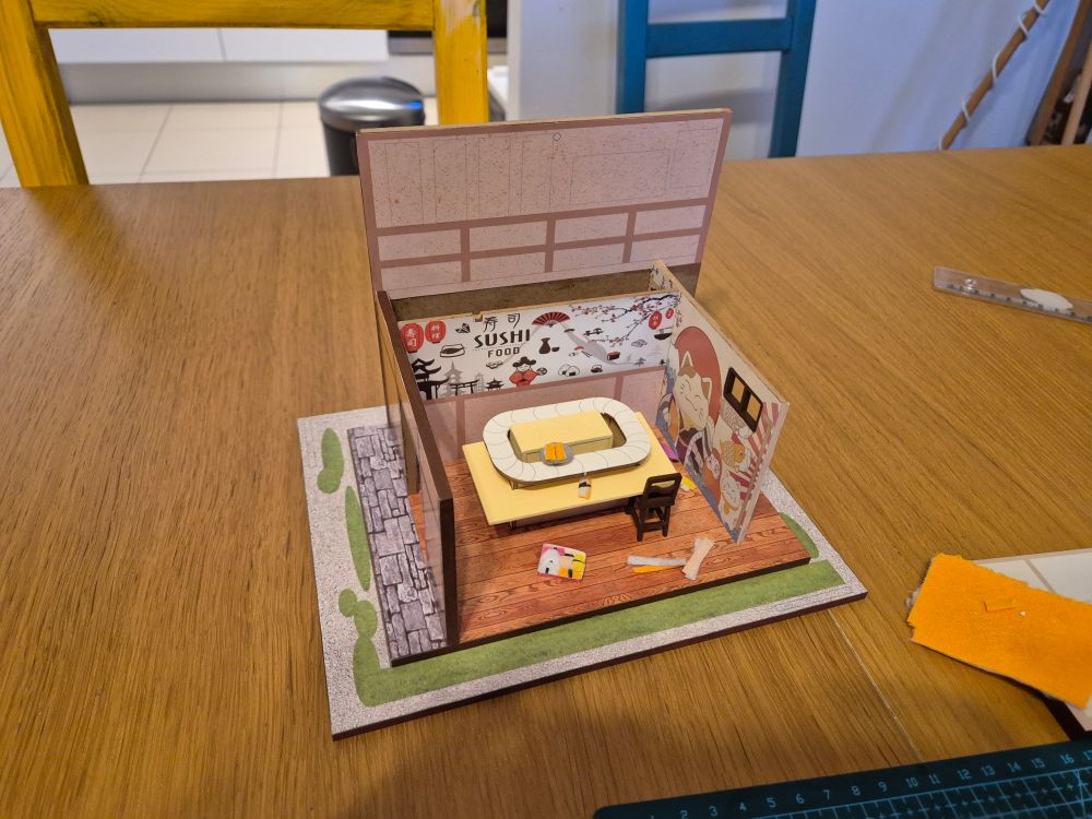 DIY miniature sushi restaurant.