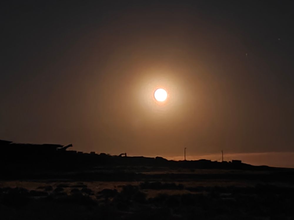 The moon over a landscape 